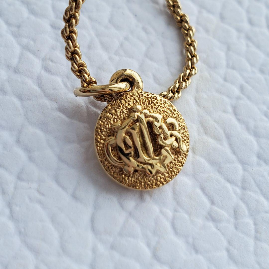 美品✨希少 Dior 旧ロゴ ネックレス ゴールド サークル 刻印あり