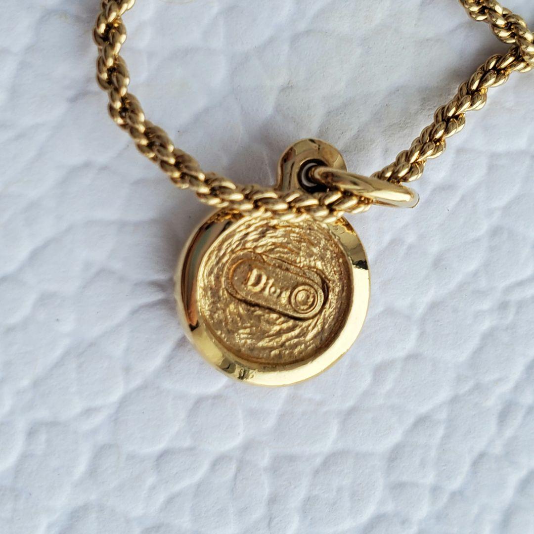 美品✨希少 Dior 旧ロゴ ネックレス ゴールド サークル 刻印あり