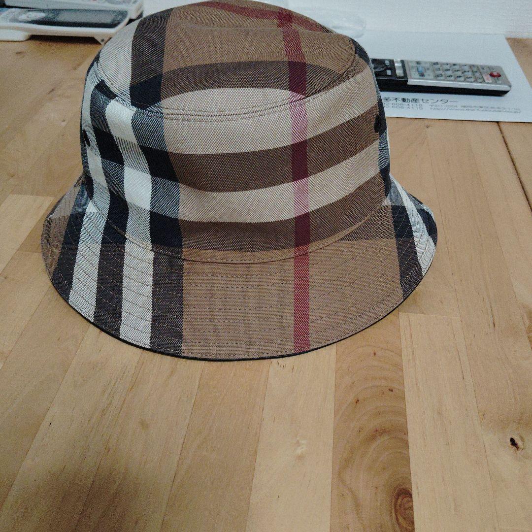 Burberry チェック柄 バケットハット西浦ひかる着用 M確実正規品