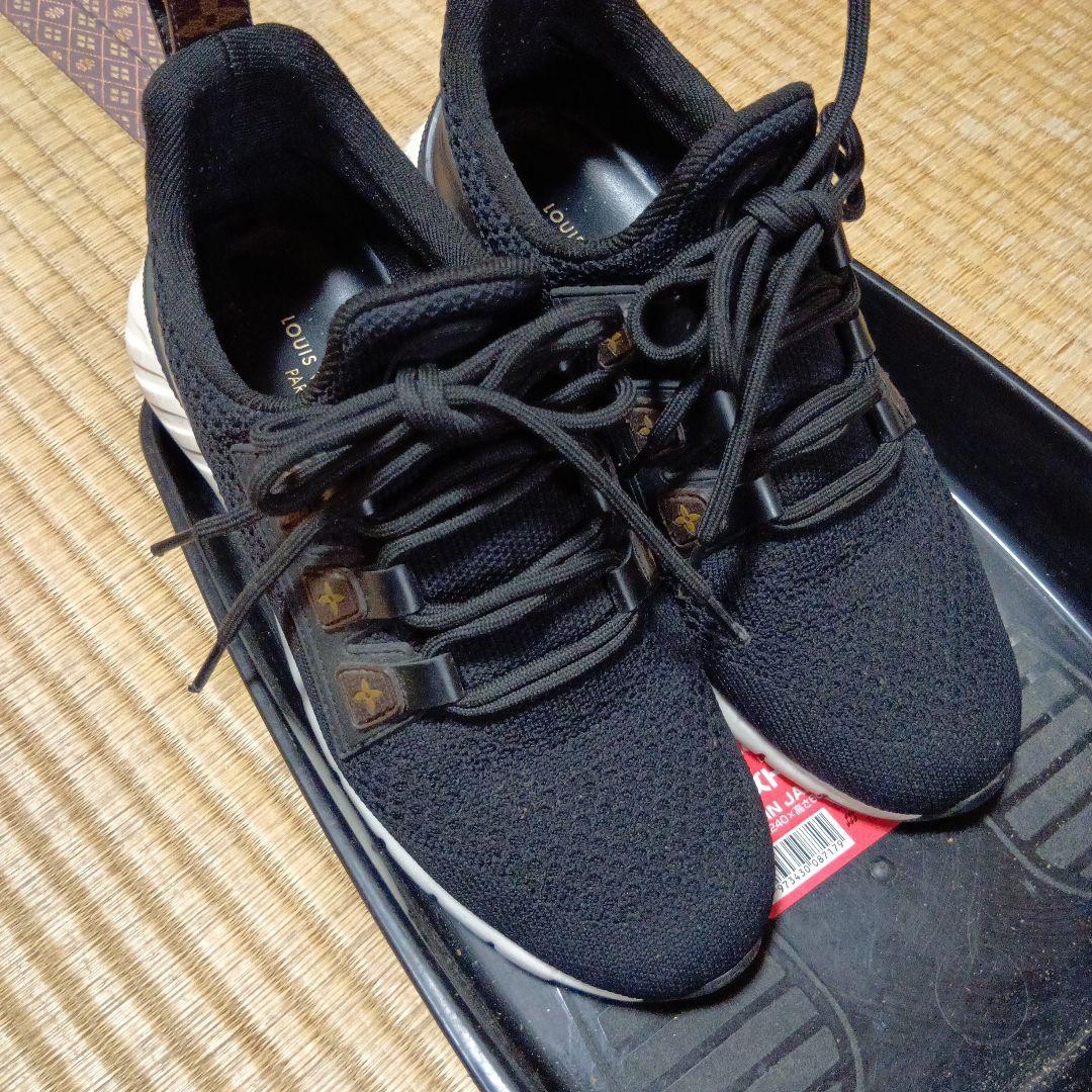 さくら様 ルイヴィトン ロゴ アフターゲームライン スニーカー 黒 38