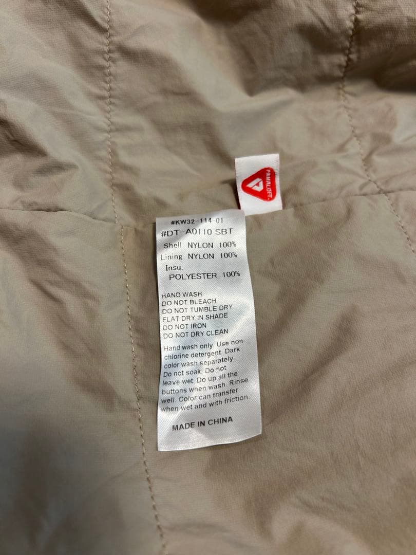 DANTONインサレーションジャケット　M TAUPE