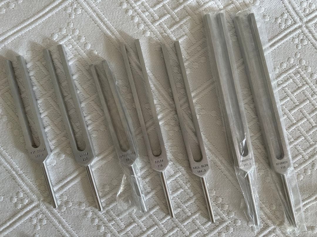 【万葉】音叉15本セット各臓器に対応 米国製ヒューマンオーガンセット