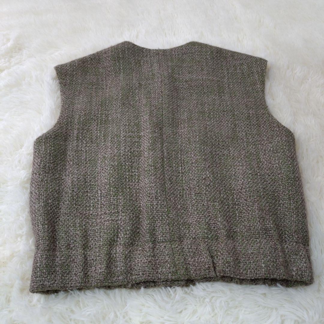 トゥモローランド コレクション ツイード ベスト ジレ ウール 36