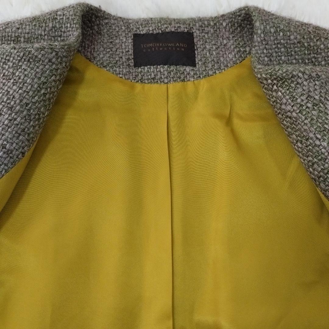 トゥモローランド コレクション ツイード ベスト ジレ ウール 36