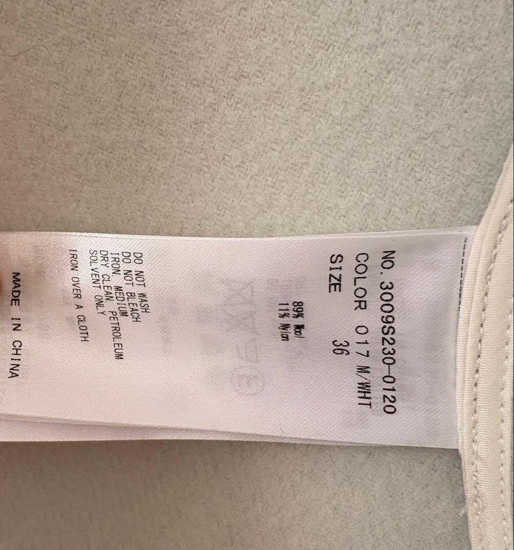 ENFOLD ライトモッサテントケープコート　アイスブルー　サイズ36