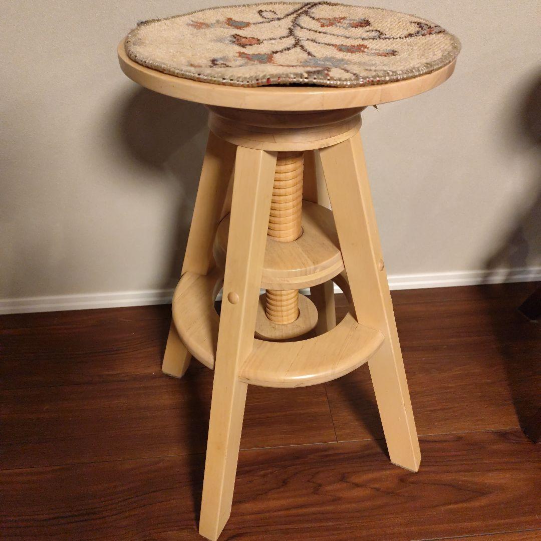 hanaさん専用　木製円形スピンチェア　2色セット　ハイタイプ