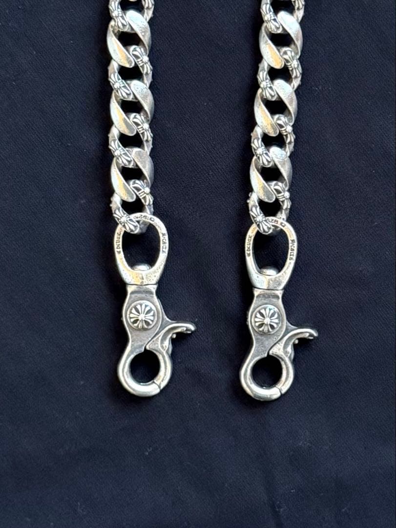 美品　シルバー925 ロングウォレットチェーン 213g 50cm