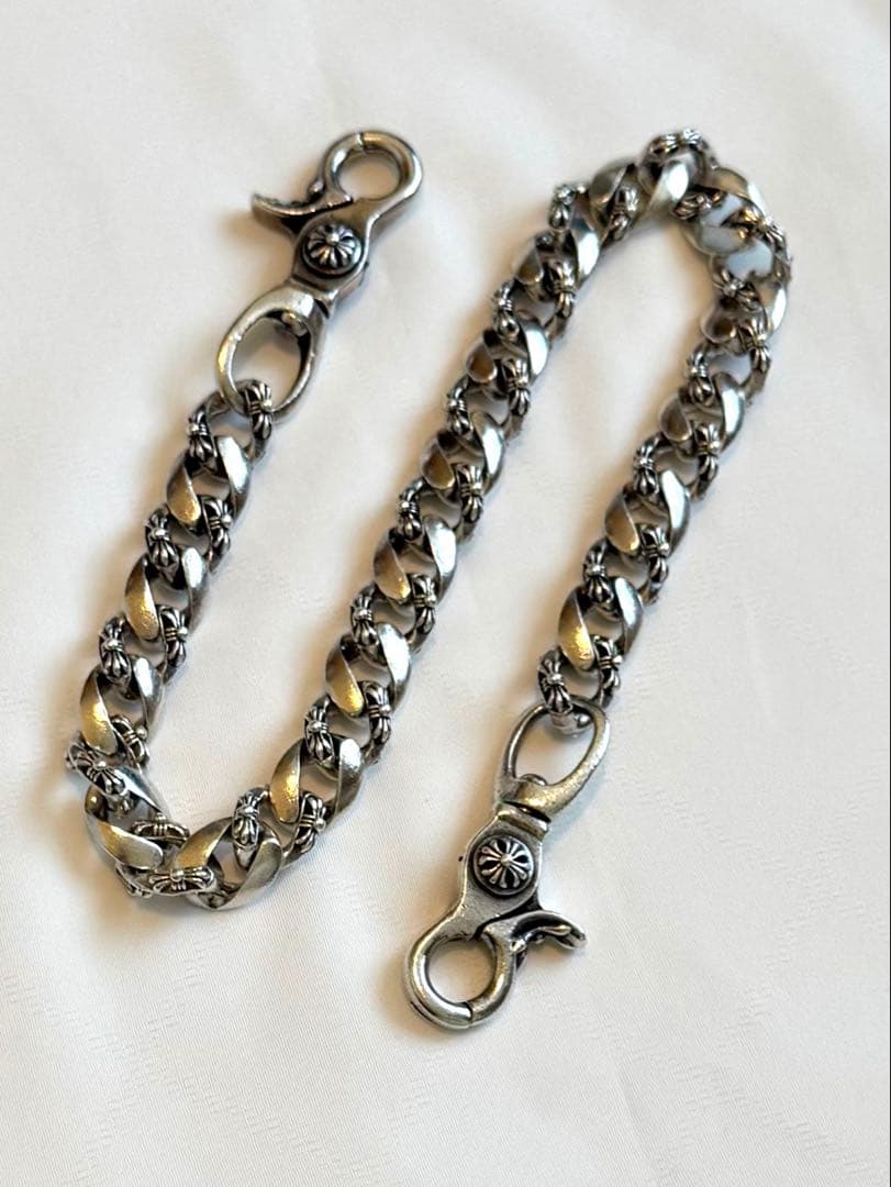 美品　シルバー925 ロングウォレットチェーン 213g 50cm