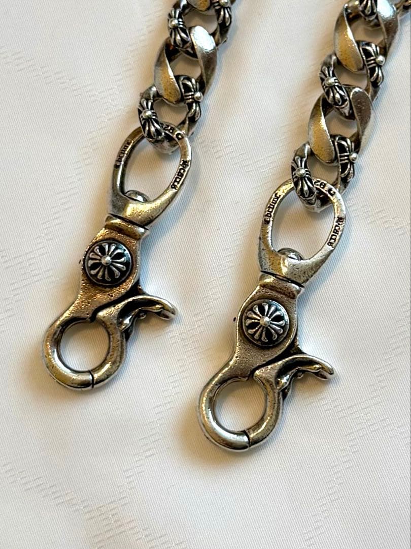 美品　シルバー925 ロングウォレットチェーン 213g 50cm