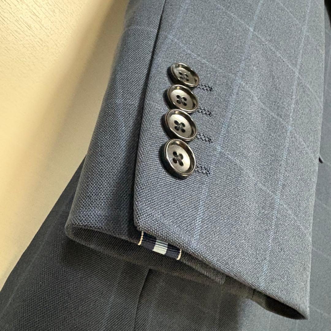 オリヒカ ネイビー ウインドウペン柄 セットアップ