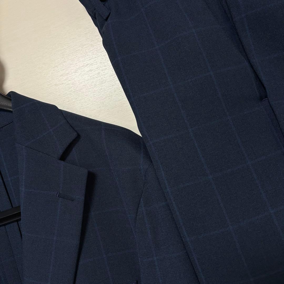 オリヒカ ネイビー ウインドウペン柄 セットアップ