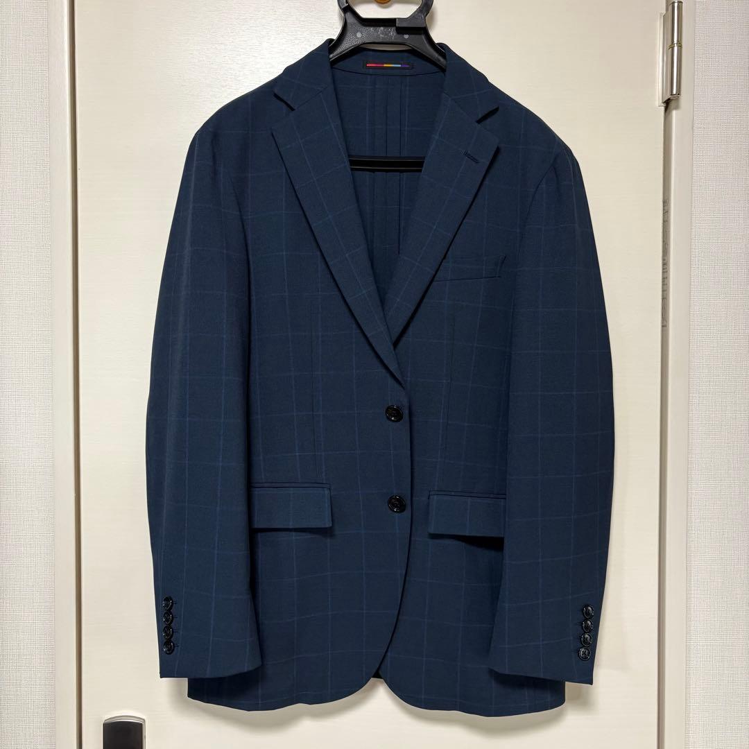 オリヒカ ネイビー ウインドウペン柄 セットアップ