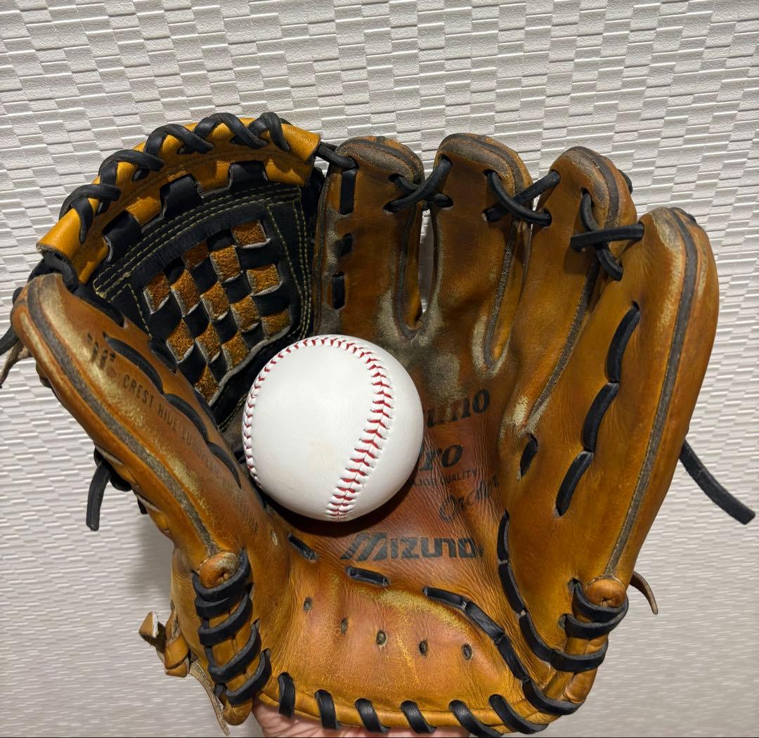 【ミズノプロ　ビッグM】硬式オーダー　内野手用 ウエブ、紐、グリス交換済