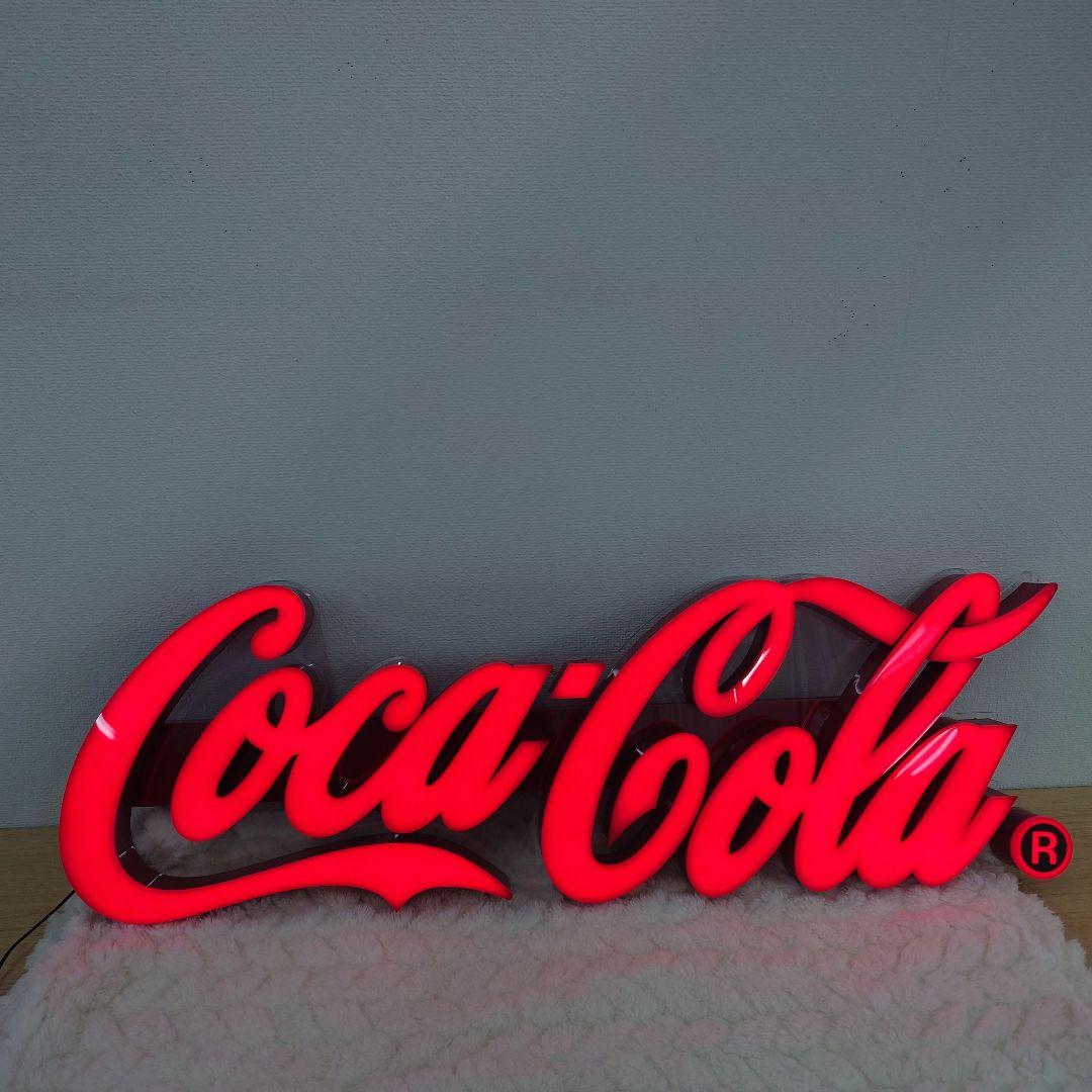 【美品】コカコーラ ＬＥＤネオンサイン レタリングサイン ネオン看板 照明