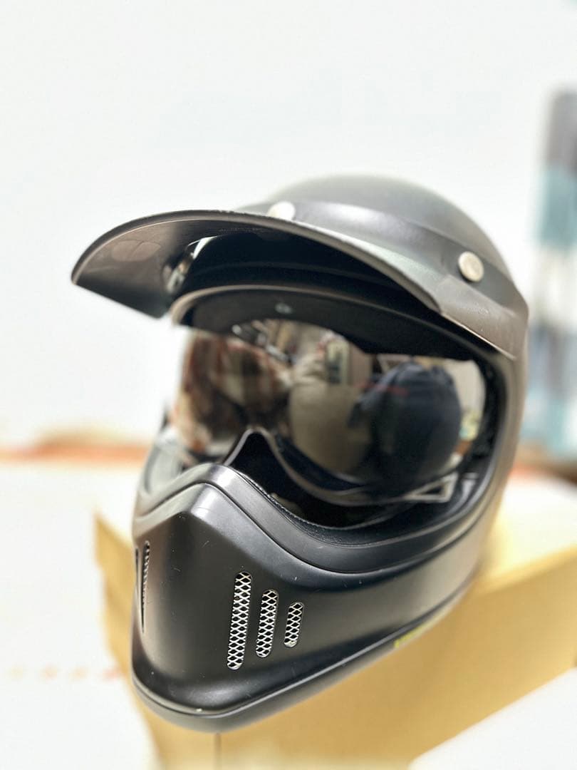 exZERO フルフェイスヘルメット M マットブラック　ゴーグル＆バイザー付き