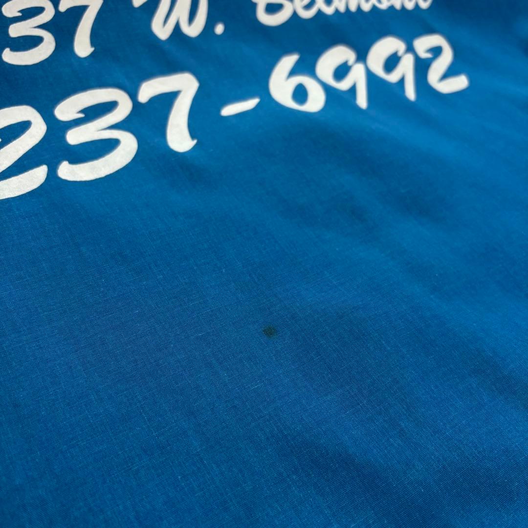 USA製 ヒルトン　ボーリングシャツ　開襟シャツ　ヴィンテージ　古着　ブルー　M