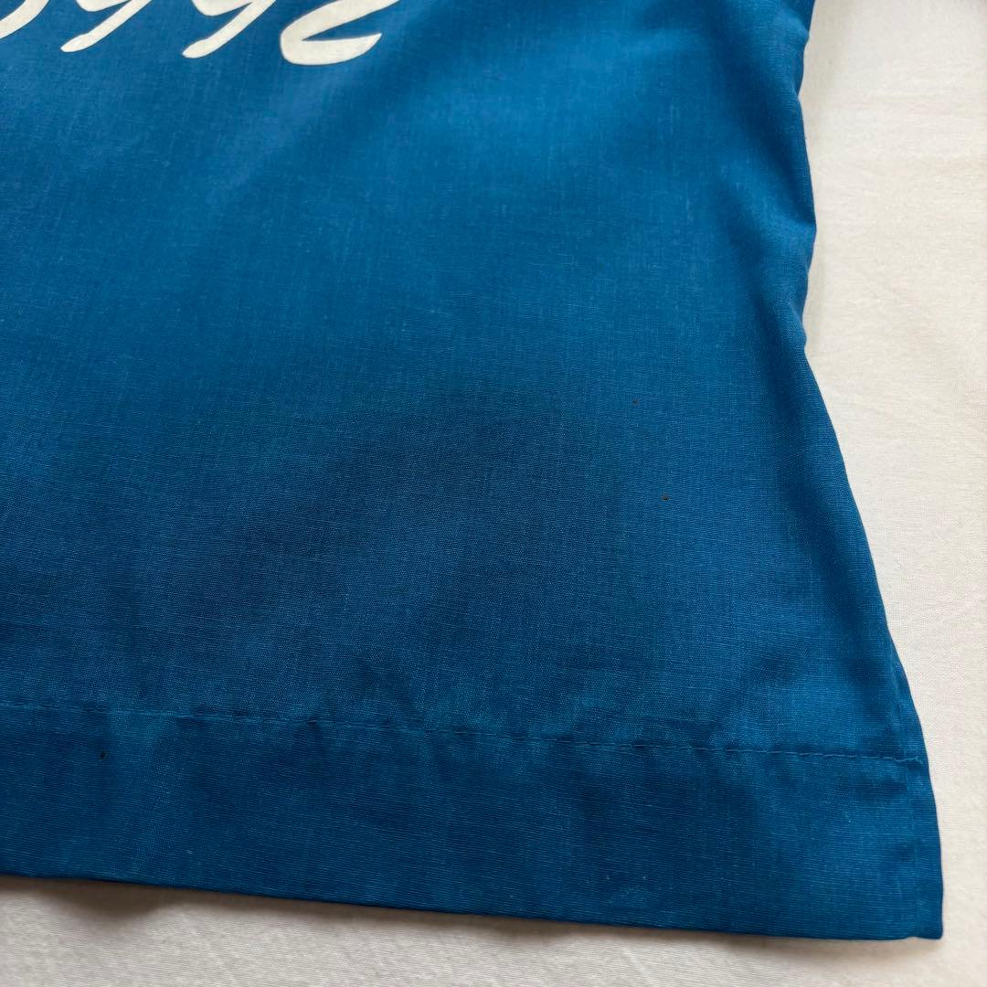 USA製 ヒルトン　ボーリングシャツ　開襟シャツ　ヴィンテージ　古着　ブルー　M