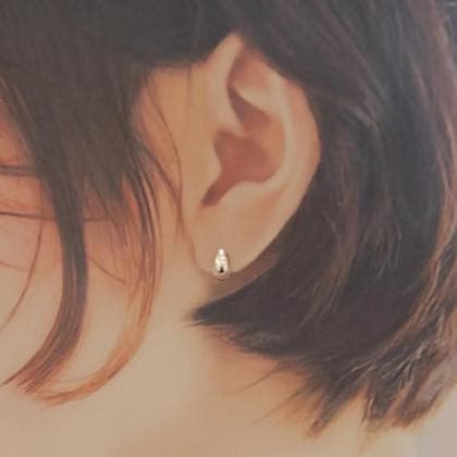 プラチナ【5×10mm 月甲フープピアス】pt900刻印入 ペア 日本製 新品！