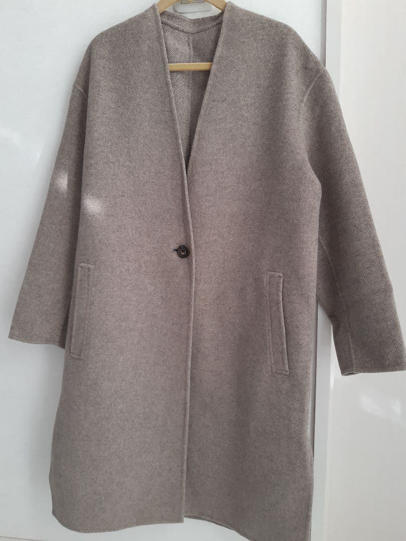 未使用　23区 ウールリバーツイルノーカラーコート