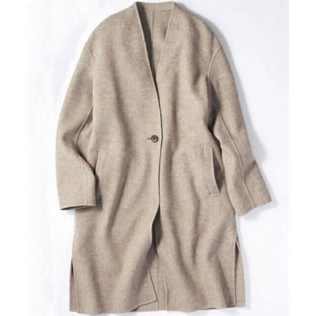未使用　23区 ウールリバーツイルノーカラーコート