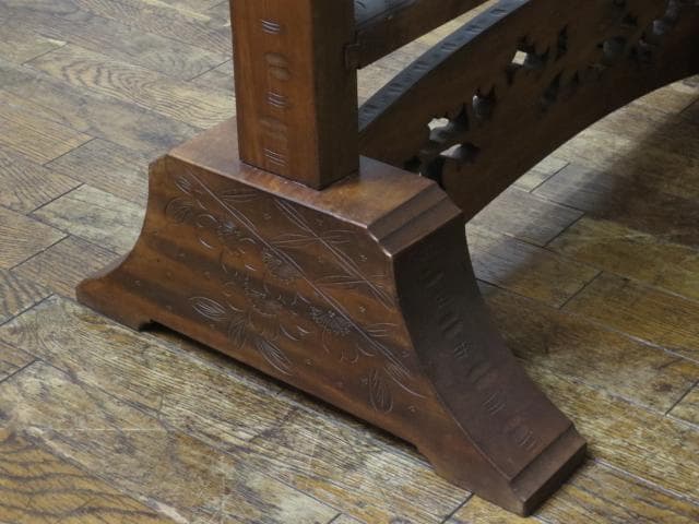 伝統工芸 軽井沢彫り 桜 彫刻 姿見 定価35万円/ミラー/鏡台/鏡