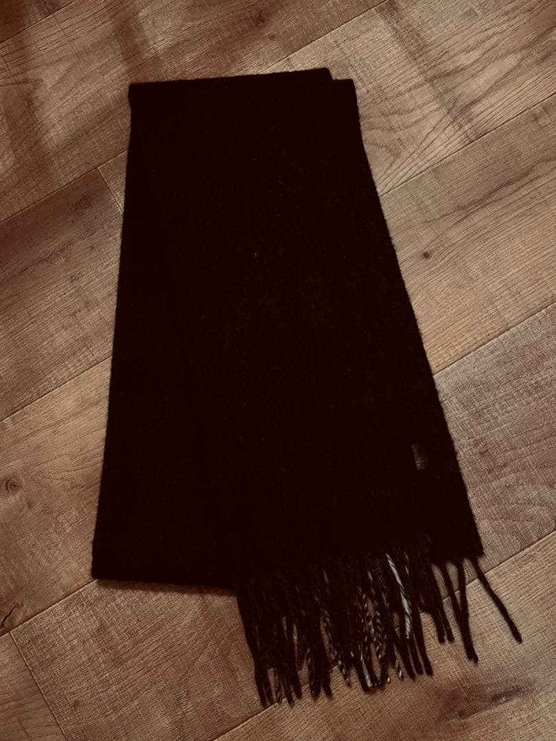 美品【Paul Smith】英国製 カシミヤ100%マフラー ブラック