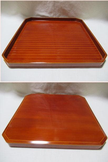 茶懐石道具　春慶塗お膳　５客　紙箱入