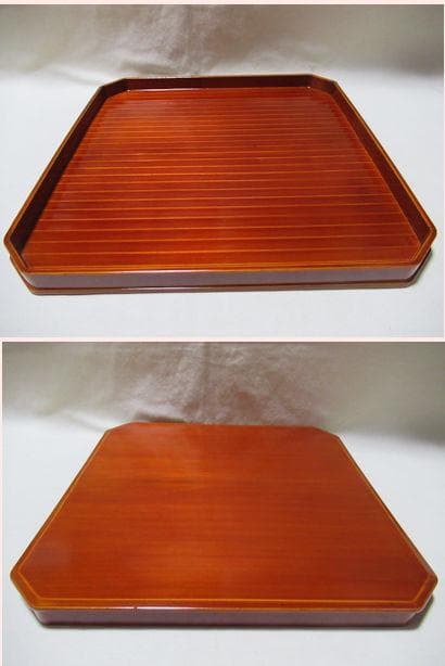 茶懐石道具　春慶塗お膳　５客　紙箱入