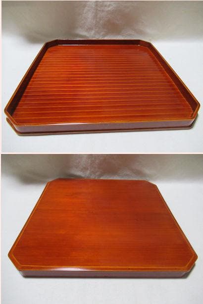 茶懐石道具　春慶塗お膳　５客　紙箱入