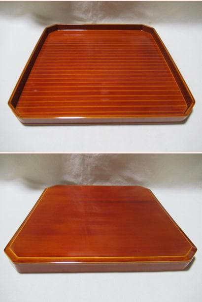 茶懐石道具　春慶塗お膳　５客　紙箱入