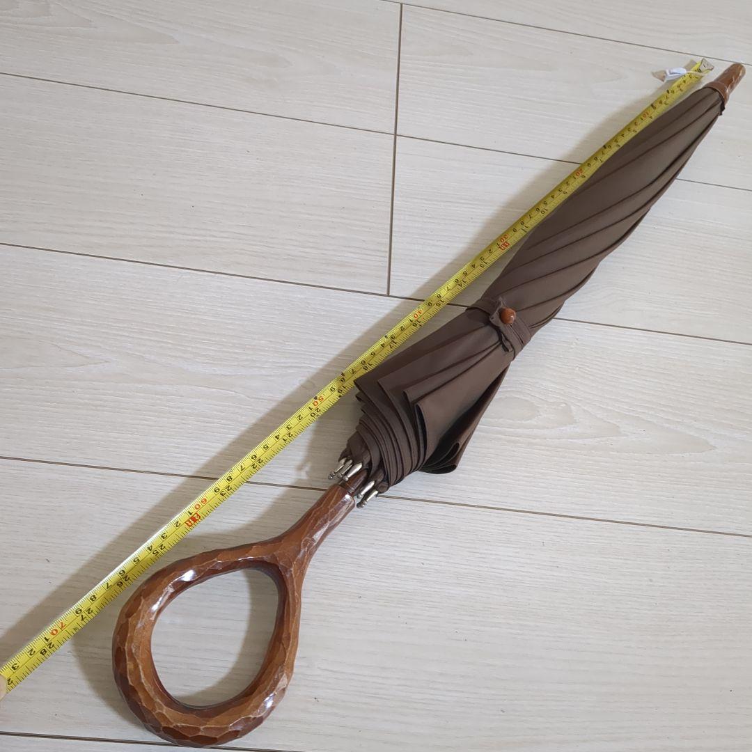 サンバリア100 長傘　S 木製ブラウン