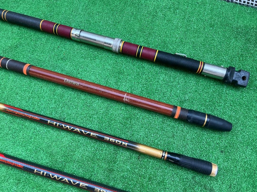 大*り様 磯竿・投げ竿 まとめ / がまかつ がま石 24号・HI-WAVE・サ