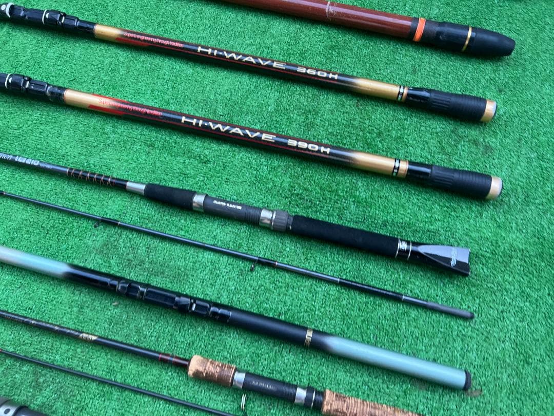 大*り様 磯竿・投げ竿 まとめ / がまかつ がま石 24号・HI-WAVE・サ