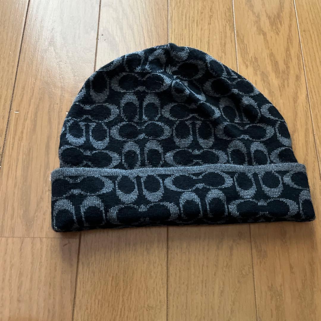 コーチ　マフラー　ニット帽　セット