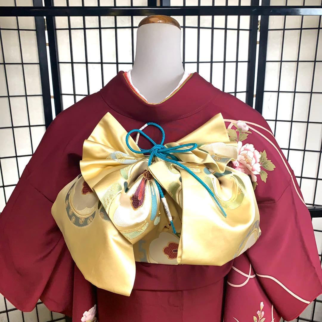 り*い様 【大特価】振袖　6点セット　牡丹柄　友禅　身丈164cm 金糸刺繍　あ