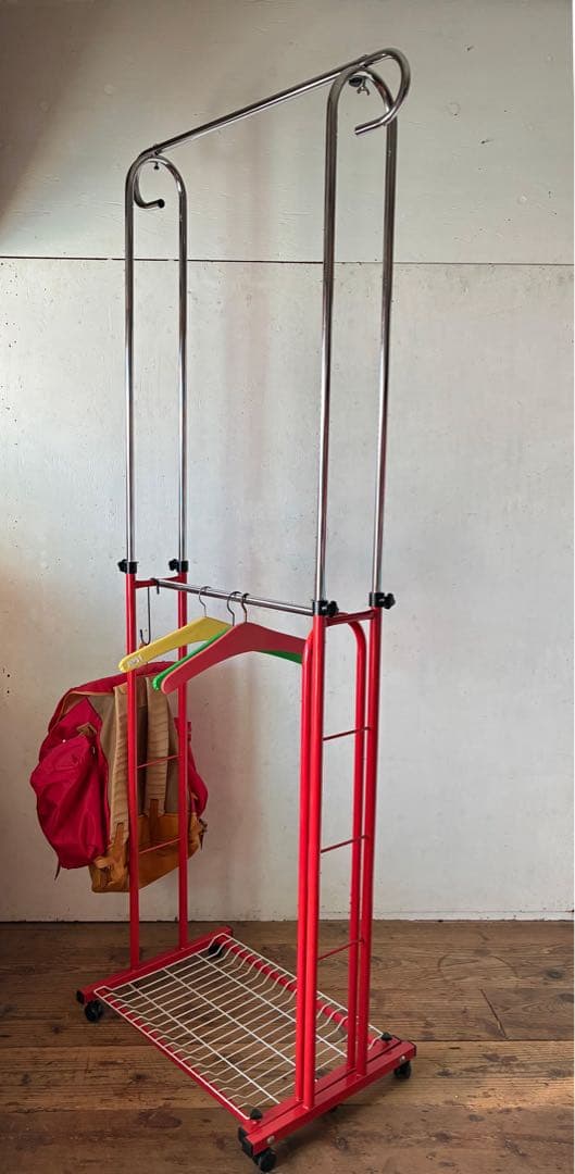 ヴィンテージ 伸縮式 ハンガーラック レトロ ミッドセンチュリー