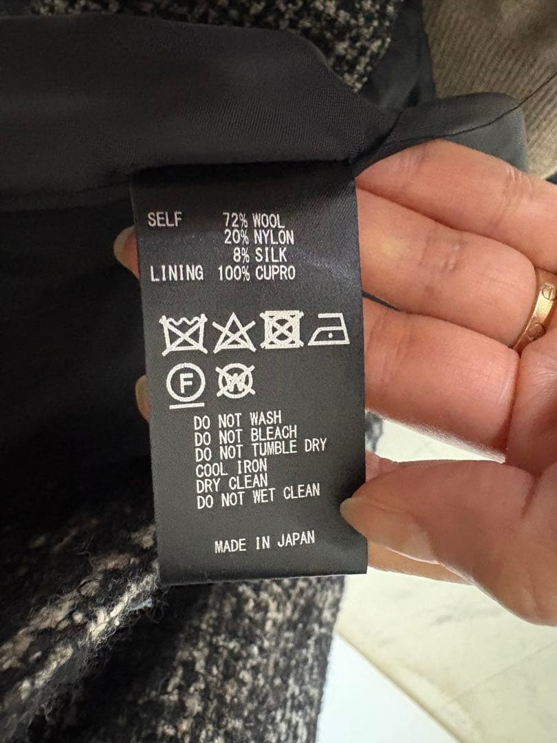 COUTURE D'ADAM ツイードロングコート