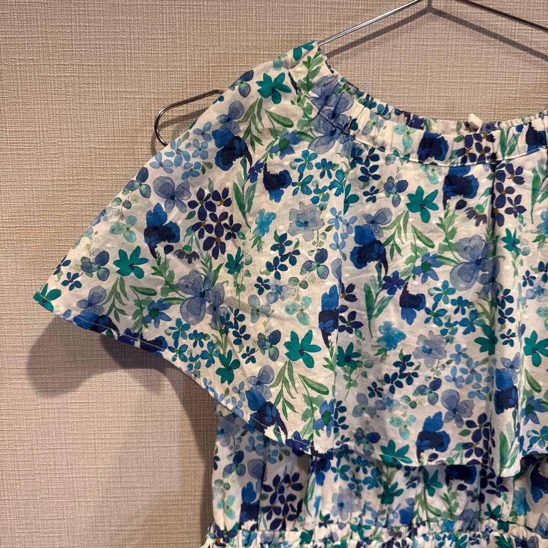 ケイトスペード　ガールズ ラブリーガーデンラッフルカラーワンピース　160 新品