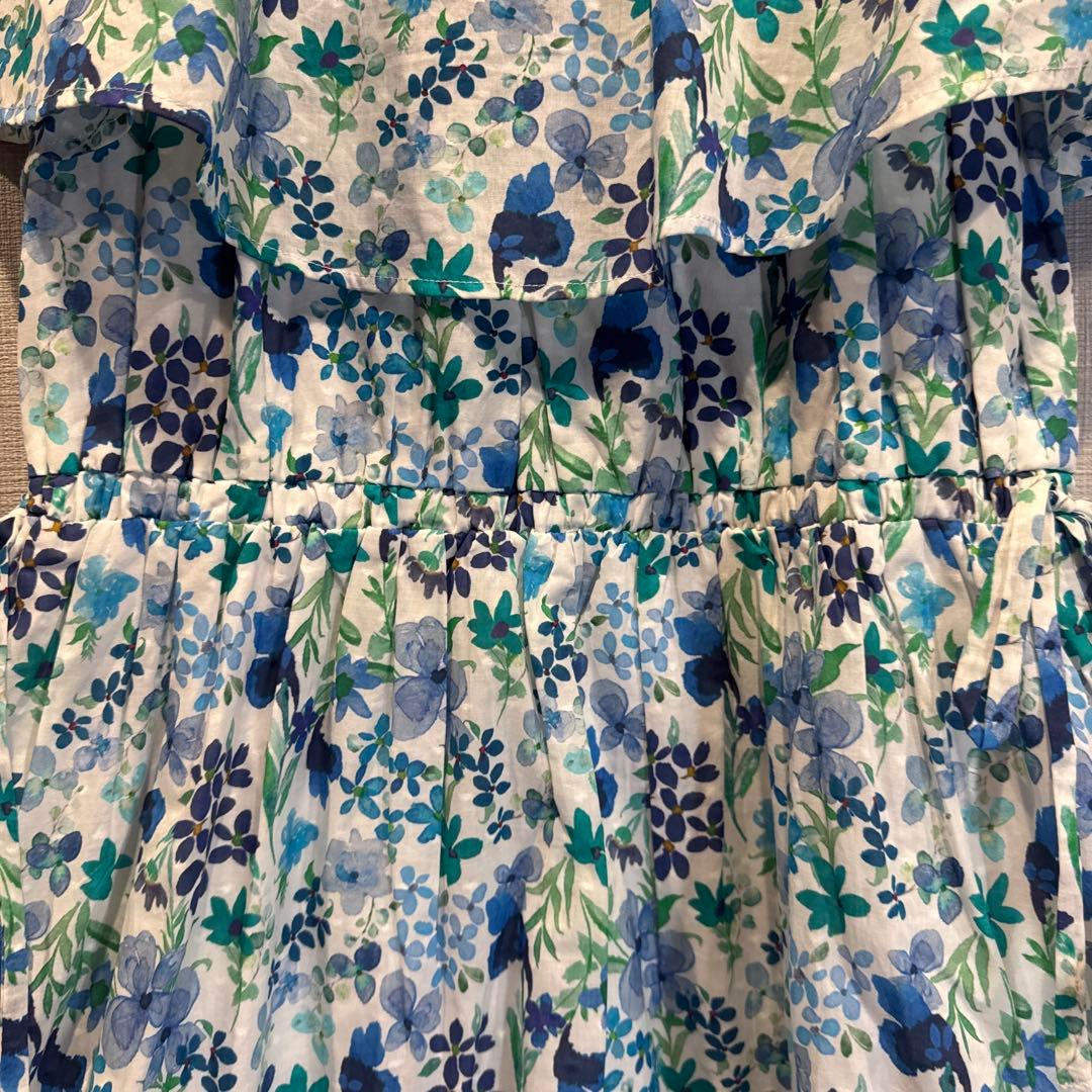 ケイトスペード　ガールズ ラブリーガーデンラッフルカラーワンピース　160 新品