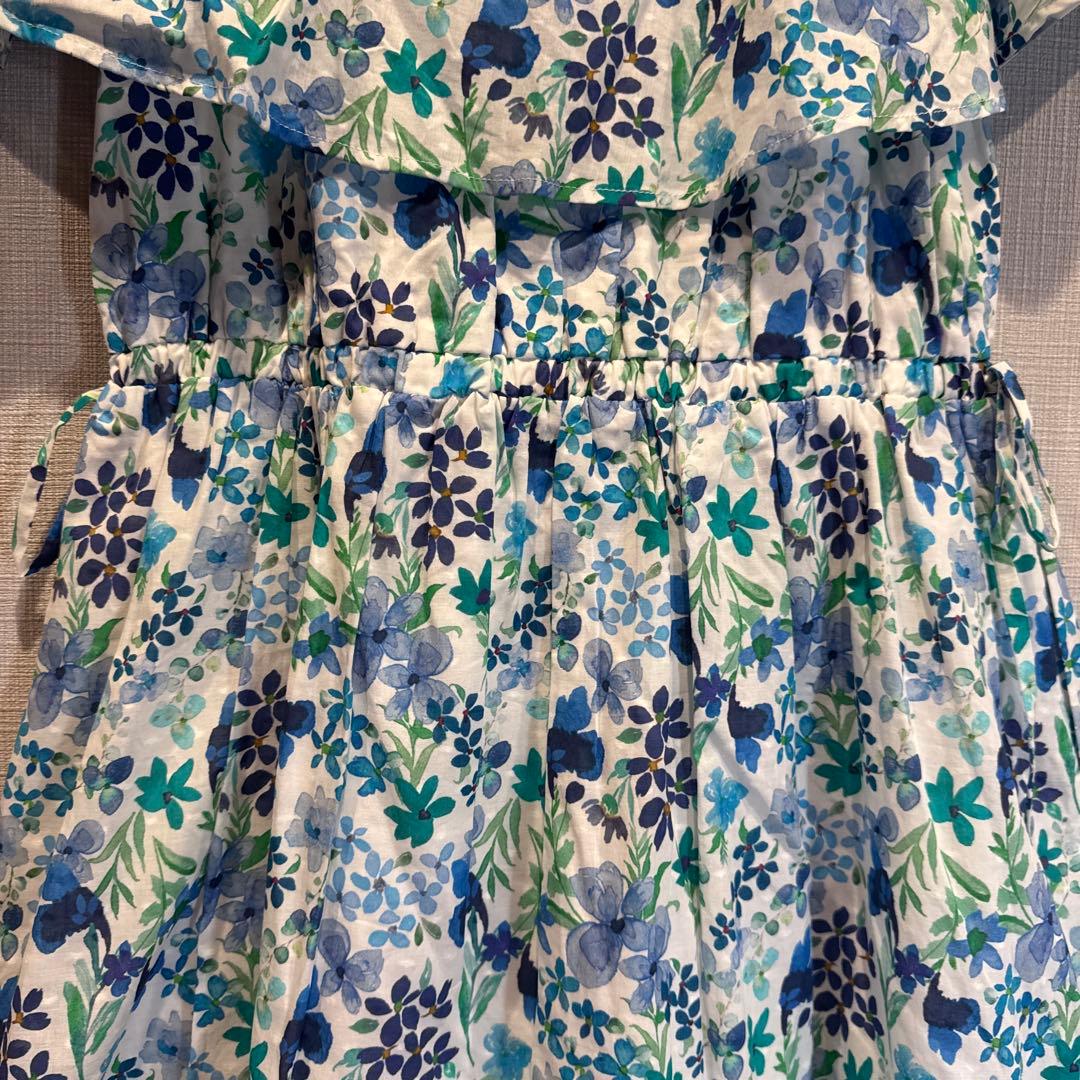 ケイトスペード　ガールズ ラブリーガーデンラッフルカラーワンピース　160 新品