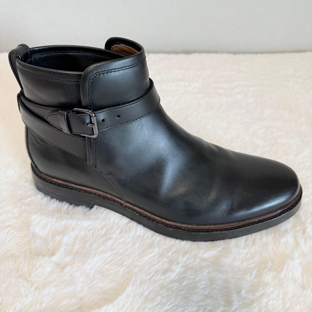 COACH コーチ メンズ ブーツ 27cm ブラック レザー ベルトブーツ