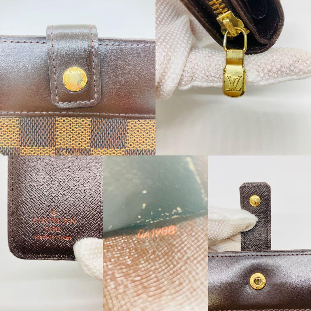 LOUIS VUITTON ルイヴィトン ダミエ 二つ折り財布 A702