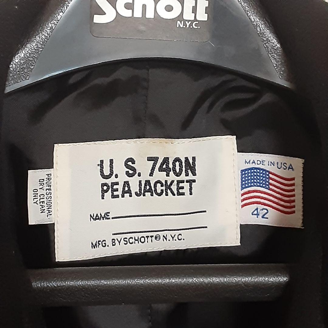 Schott ピーコート ダブル U.S. 740N ブラック　42