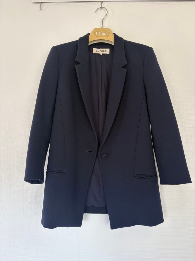 ENFOLD ネイビー テーラードジャケット 38
