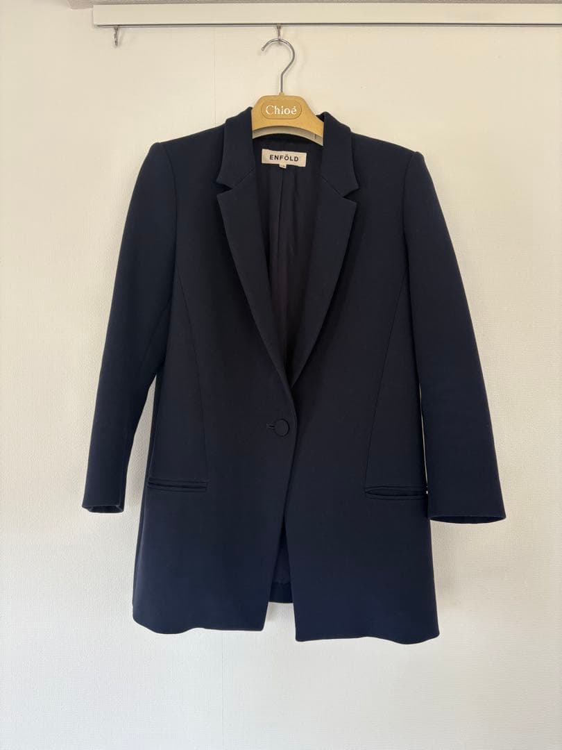 ENFOLD ネイビー テーラードジャケット 38