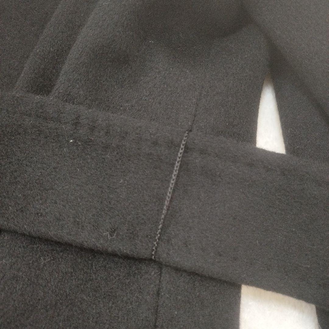 アナイ　カシミヤ100%　ロングコート　ベルト付　ベルテッド　ブラック　黒　比翼