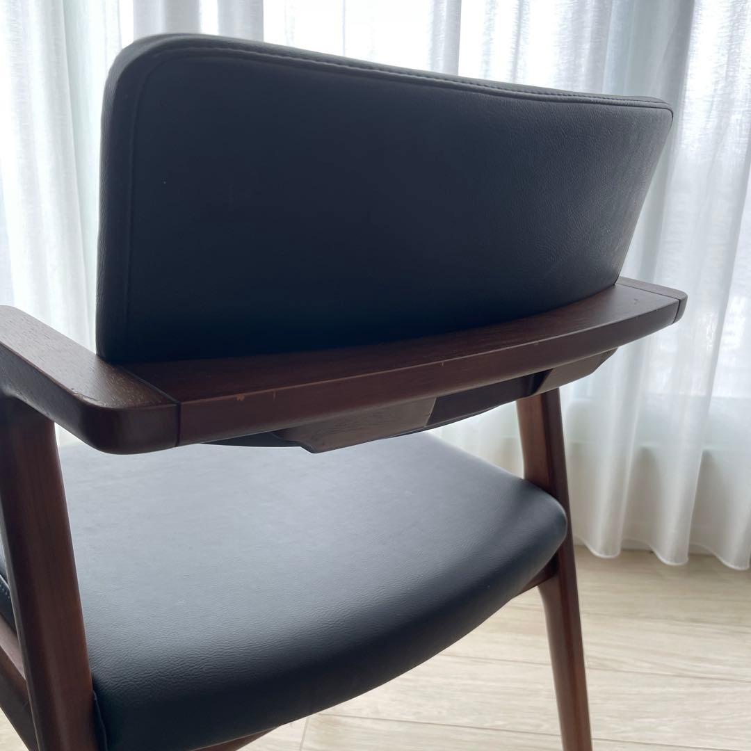 K*様 koti ダイニングチェア　ウォルナット　ソフトレザー　ブラック