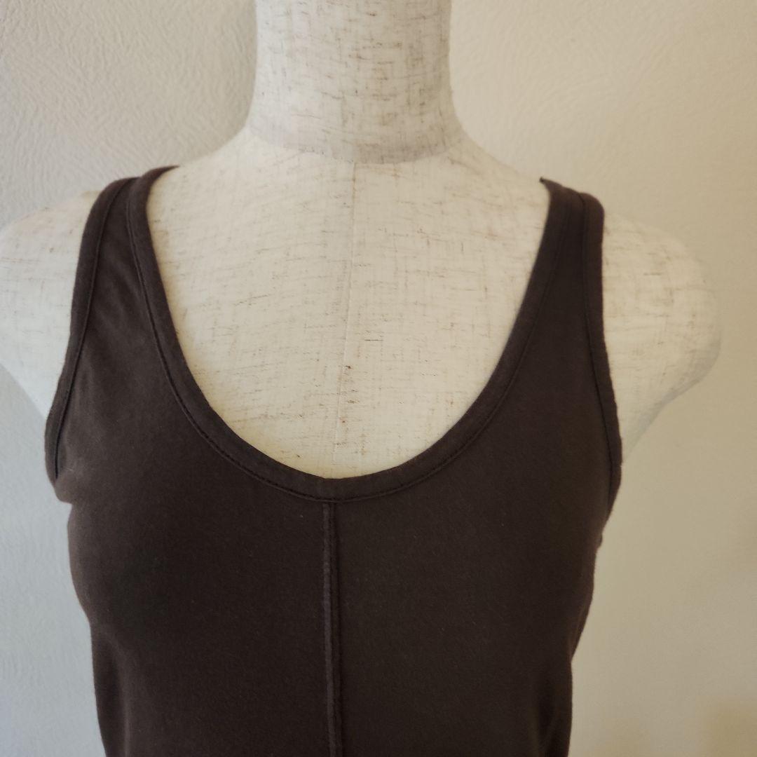 ☆彡リックオウエンス スラブ ダークブラウンロングカットソータンクトップS