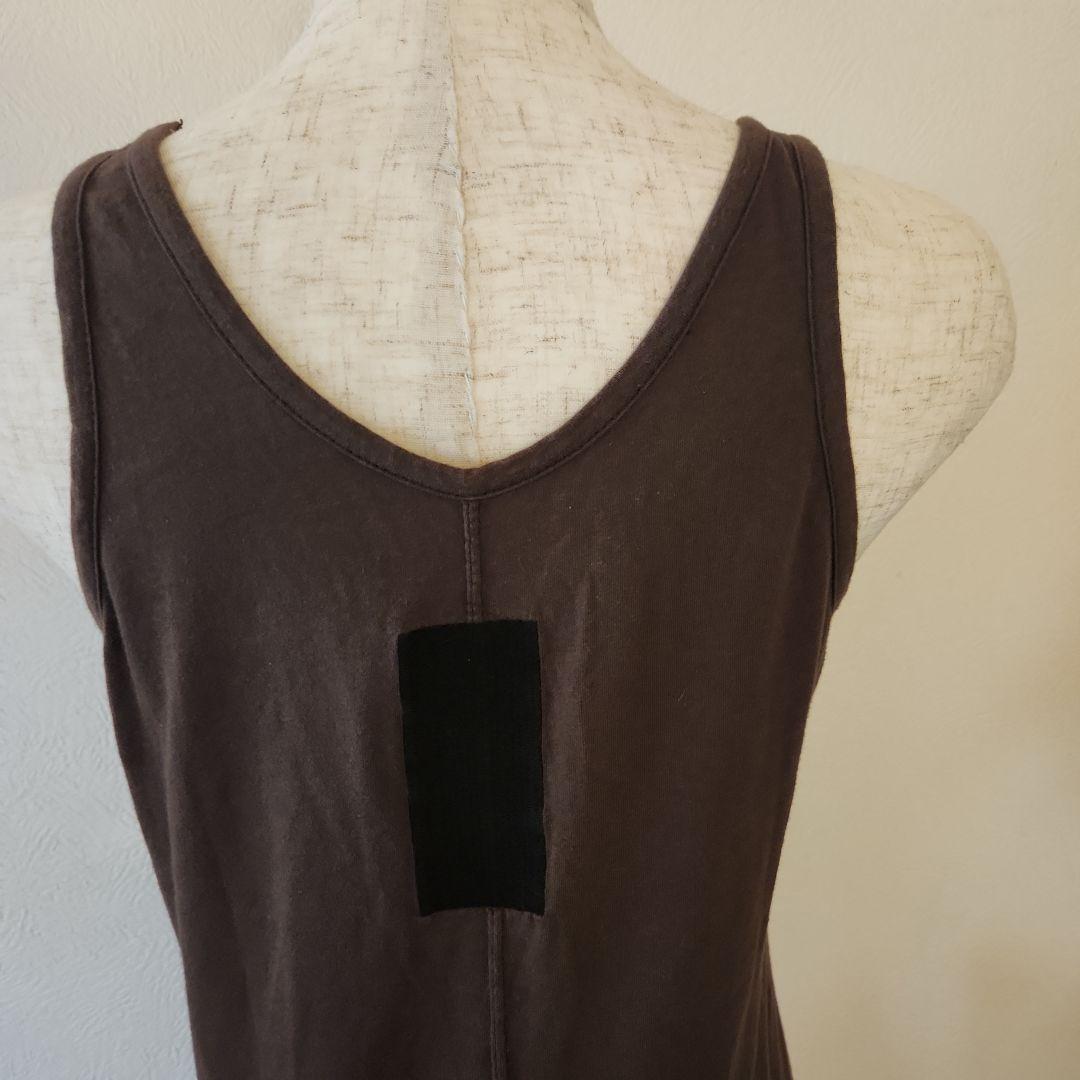 ☆彡リックオウエンス スラブ ダークブラウンロングカットソータンクトップS