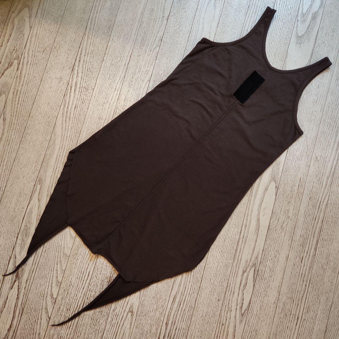 ☆彡リックオウエンス スラブ ダークブラウンロングカットソータンクトップS